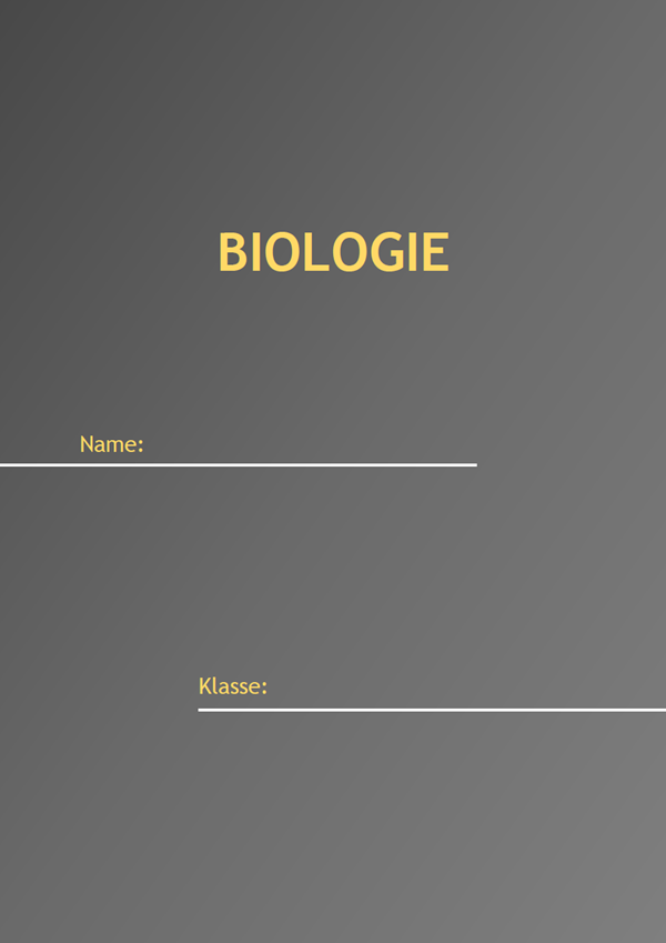 Vorlage / Muster: Biologie Deckblatt 2