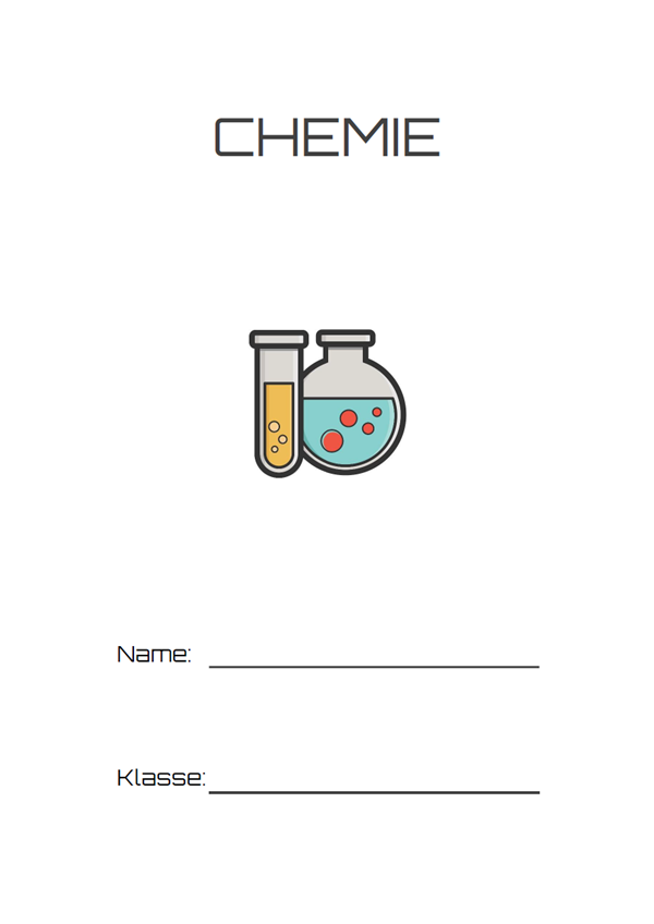 Vorlage / Muster: Chemie Deckblatt 3