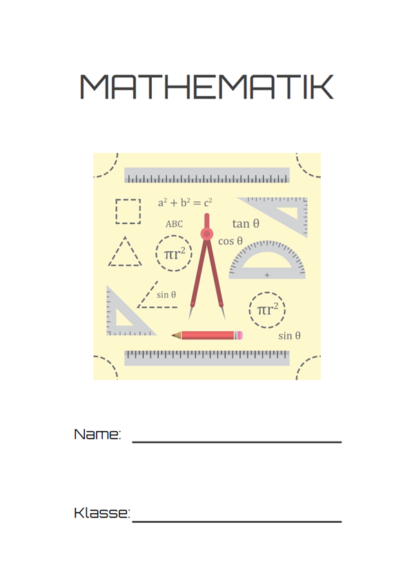 Vorlage / Muster: Mathematik Deckblatt 3